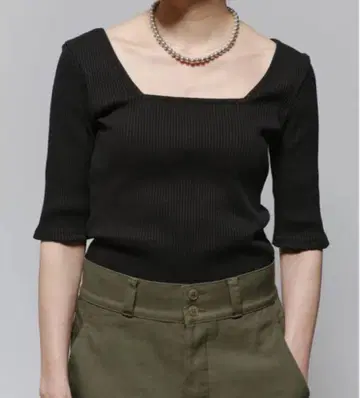 IENA 리브 스퀘어 넥 카사우