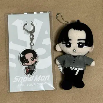Snow Man 메구로 렌 스노우  봉제 인형 아크링 키링