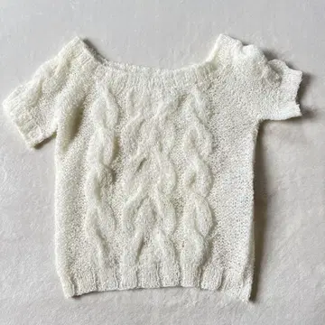 49AV. junko shimada 준코 시마다 M 반팔 니트 화이트