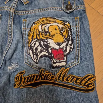 Frankie Morelli 자수 데님