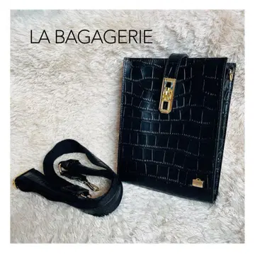 새상품 La Bagage 제리 소가죽 크로커다일 패턴 숄더백