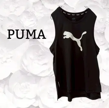 푸마 [ PUMA ] 탱크탑 [ F ] 블랙 스포츠 프린트 속건성