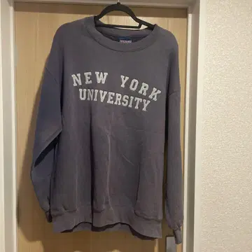 New York University 맨투맨 그레이