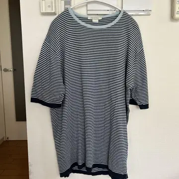 JOHN SMEDLEY 스트라이프 반팔 티셔츠