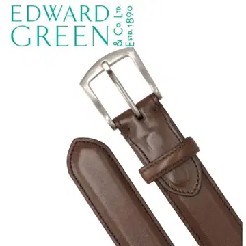 Edward Green 가죽 남성용 벨트 브라운