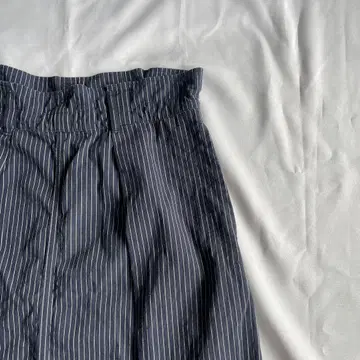 MHL 린넨 코튼 스트라이프 스커트