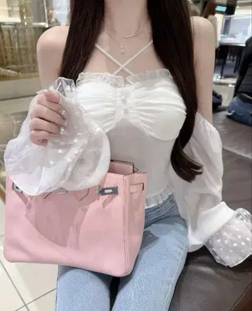 Lumignon Mellow Heart Tulle Top 루미뇽