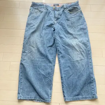 D&G 라이트 블루 청바지 데님 와이드 팬츠 W34 J5