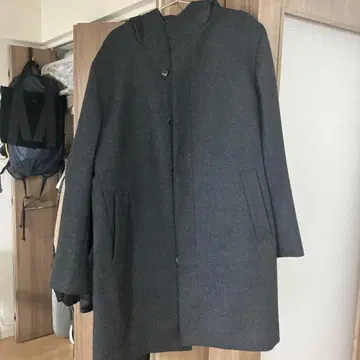 UNITED ARROWS 울 피코트 그레이