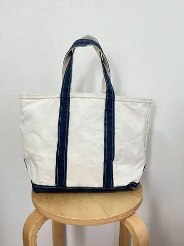 90s L.L.BEAN 보트 앤 토트 토트백 네이비 단색 택