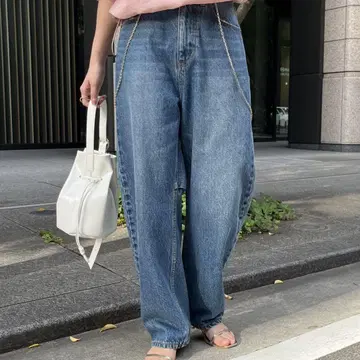 DouDou 커브 데님 팬츠 36