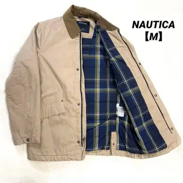 NAUTICA 퀼팅 자켓 M 사이즈 나일론 체크 베이지