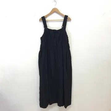 안티카 셔링 사로페 원피스 나일론 ZIP 점퍼 스커트 블랙