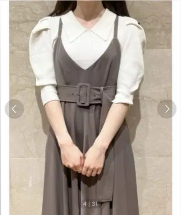 snidel 서큘러 숏 팬츠 롱 원피스 모카