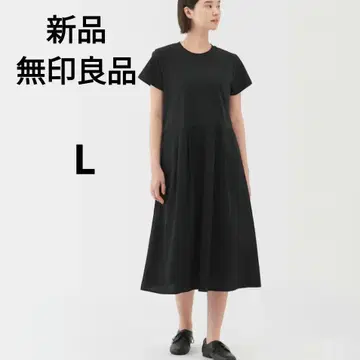 무인양품 여성 냉감 반팔 원피스 절개 원피스 L