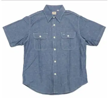 SUGAR CANE 샴브레이 반팔 워크 셔츠 SC37941 XL