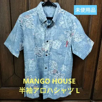MANGO HOUSE 반팔 알로하 셔츠 L 망고 하우스 카리유시