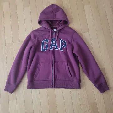 GAP 퍼플 풀 집업 후드티 L 사이즈