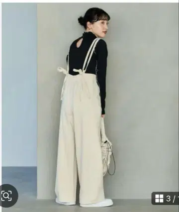 FREAK'S STORE 스트랩 멜빵바지 S 아이보리