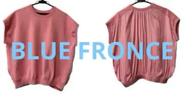 새상품급 BLUE FRONCE 앞뒤 다른 소재 핑크 상의