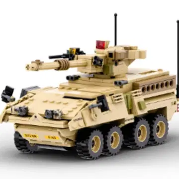 레고 블록 호환 M1128 스트라이커 MGS 탱크 보병 전투 차량