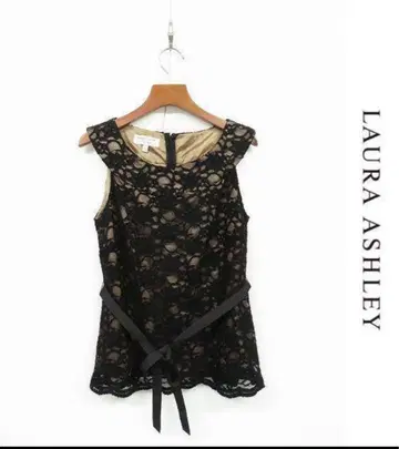 새상품급 LAURA ASHLEY 블라우스 레이스 꽃무늬 리본