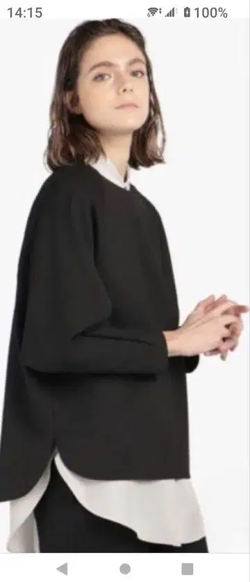 새상품급 여성용 긴팔 셔츠/블라우스 블랙/네이비