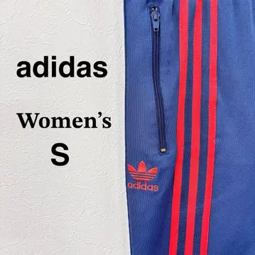 아디다스 오리지널 저지 팬츠 여성용 S 네이비 계열 자수 로고