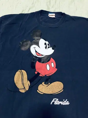 구제 의류 미키마우스 T셔츠 네이비  플로리다 FLORIDA XL