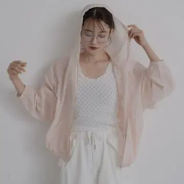 jumelle 시어 블루종 sheer blouson 핑크 FREE