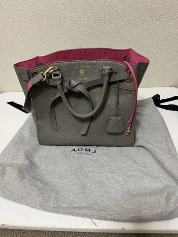 ADMJ 에이디엠제이 그레이 핑크 토트백