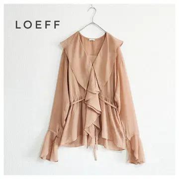 새상품급 LOEFF 오지야 양류 가디건 블라우스 FREE 핑크 베이지