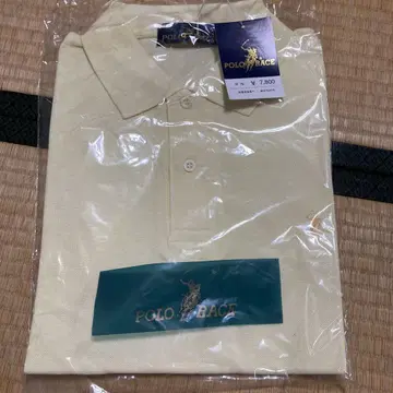 미사용 새상품 POLO RACE 반팔 피케 셔츠 L 크림색
