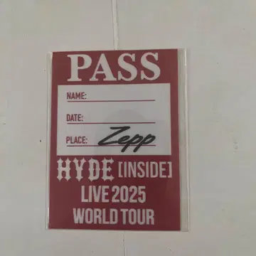 HYDE [INSIDE] LIVE 2025 ZPZP 스티커