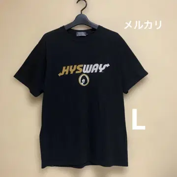 HYSTERIC HYSWAY 서클 걸 로고 티셔츠 L 사이즈 블랙