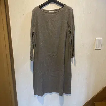 fog linen work 그레이 긴팔 티셔츠 원피스