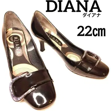 DIANA 다이애나 에나멜 버클 벨트 펌프스 스퀘어토 22cm
