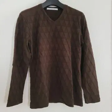 INTERMEZZO V넥 긴팔 셔츠 XL(LL) 브라운