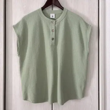 6 ROKU 로쿠 HENLY NECK KNIT 헨리넥 니트