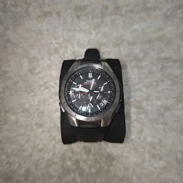 CASIO 웨이브 셉터 블랙 전파 솔라 시계