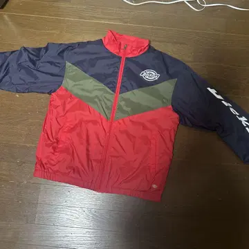 Dickies 나일론 자켓 빨간색 네이비 올리브
