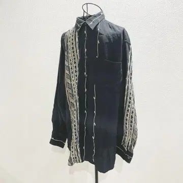심플 라이프 레나운 셔츠 L 블랙 빈티지 모드 레트로