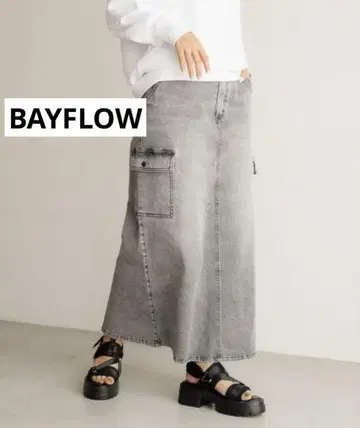 BAYFLOW 베이플로우 카고 데님 스커트 롱 스커트 S