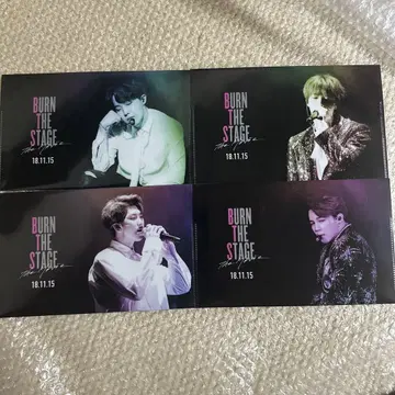 BTS BURN THE STAGE 클리어 파일 4장 세트 미사용 새상품