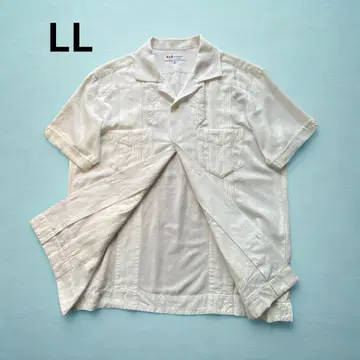 VAN 쿠바 셔츠 자수 화이트 LL