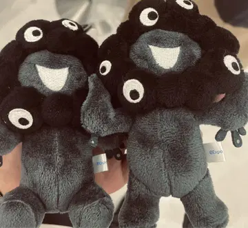 카라비너가 달린 마스코트 (서 있는, 앉은) 블랙 검정 마쿠마쿠 세트!