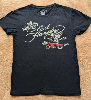 에드하디 Ed Hardy 스컬 바이크 티셔츠 블랙 M 반팔 티셔츠
