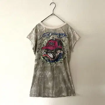 EDO HARDY 에드하디 USA제 여성용 레이스업 티셔츠
