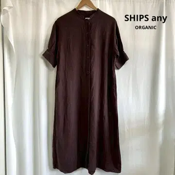 SHIPS any ORGANIC 린넨 100% 원피스