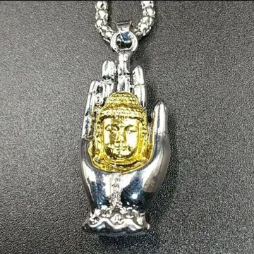 불상 디자인 실버 목걸이